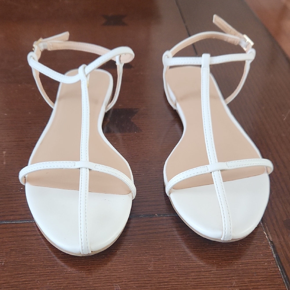 Elegant White Strappy Sandals